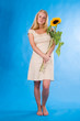The girl with a sunflower