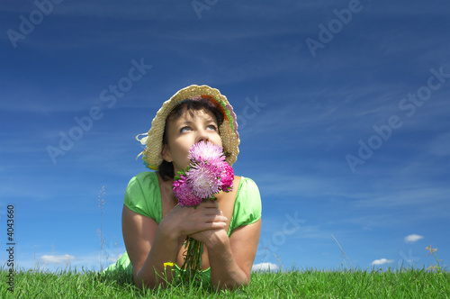 Photo: portrait with flower portrait with flower