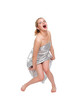 The girl dances