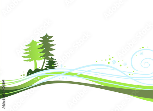 Illustration: Sapins hiver Sapins hiver