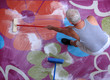 cleaning the carpet