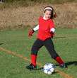 Youth Soccer or Football Player in Action Youth Soccer or Football Player in Action