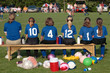 Soccer Team on Bench Soccer Team on Bench
