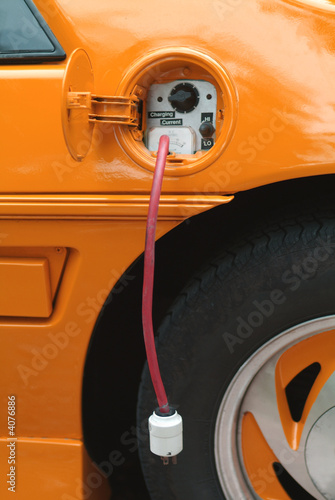 Photo: electric car orange electric car orange