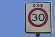 Dutch traffic sign, speed limit 30 km/hour