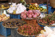 Fruitmarket in laos with a lot of different fruits