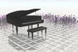 3D render of a piano