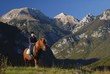Horseback riding in nature