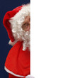 Santa playing peepo behind your message