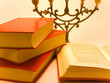 Candlestick with books
