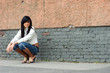 Teen in the street