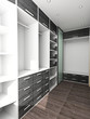 Big closet in home interior