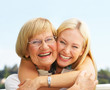 Grandparent and daughter