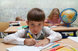 Classroom. Lesson, different characters