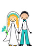 Happy newly married couple, series