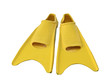 Yellow Flippers On White Backg...