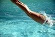 plongeon dans la piscine