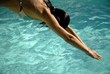 plongeon dans la piscine