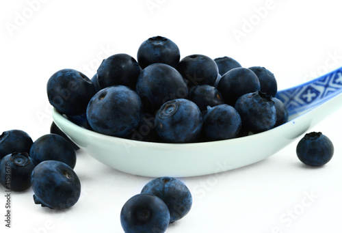 Photo: spoonful of blueberries spoonful of blueberries