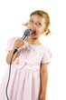 Foto: Little girl singing. Little girl singing.