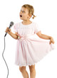 Foto: Little girl singing. Little girl singing.