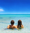 Sitting in the sea