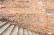 Old brick wall with stairs