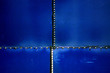 Hintergrund blaue Blechwand