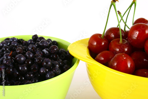 Blueberries and cherry Blueberries and cherry
