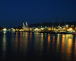 Boats at night