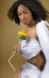 Photo: african woman with sunflower african woman with sunflower