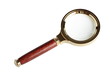 Magnifier two on white background.  Isolated.