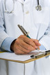 Doctor writing