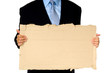 Man holding sign