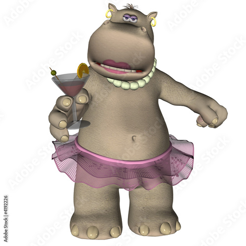 Cartoon Girl Hippo
