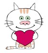 Valentine cat