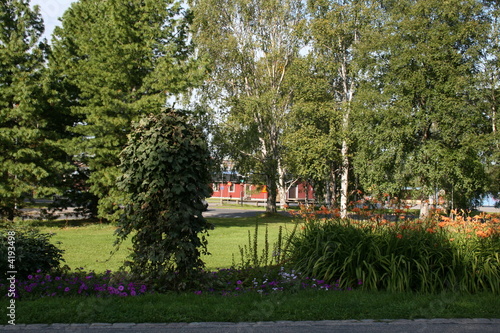 Park scene in Lulea, Sweden Park scene in Lulea, Sweden