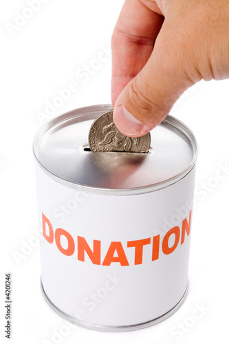 Photo: dollar and Donation Box dollar and Donation Box