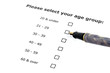 age group selection - questionnaire age group selection - questionnaire