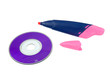 Compact disc and soft-tip pen isolated