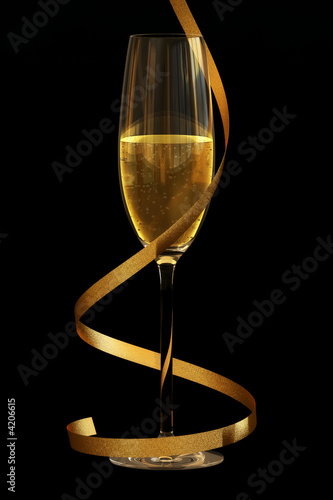 Illustration: Champagne on Black Champagne on Black