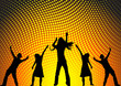 happy people dancing at a party happy people dancing at a party