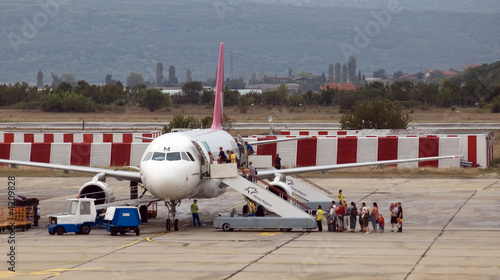 Boarding Airbus A320 in Varna Airport Boarding Airbus A320 in Varna Airport