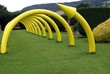 garden art. Arched path in the shape of tube