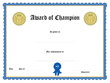 Blank award certificate form