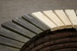white and grey park bench elements