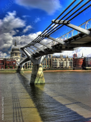 Millenium Bridge & St. Pauls Cathedral - London, UK