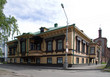 old wooden building in Archangel, Russia old wooden building in Archangel, Russia