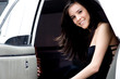 young girl in a limousine