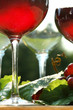 Glow of red wine